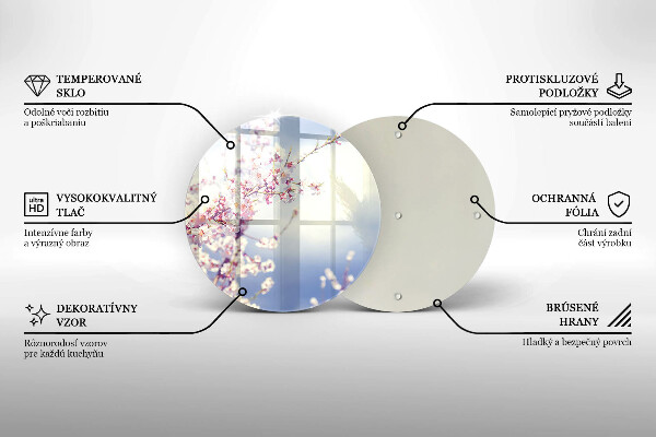 Tagliere in vetro Albero fiorito