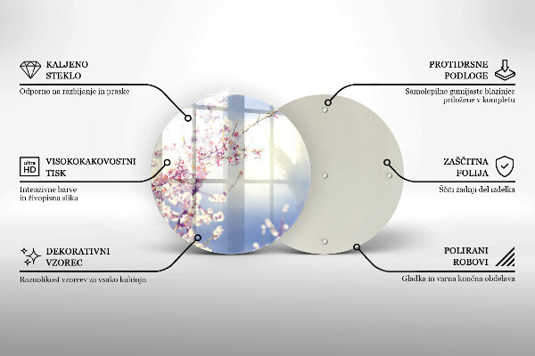 Tagliere in vetro Albero fiorito