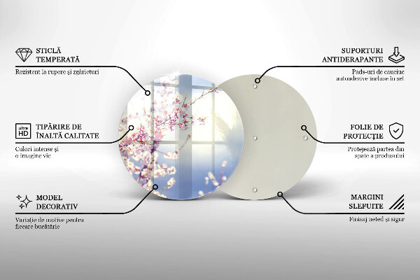 Tagliere in vetro Albero fiorito