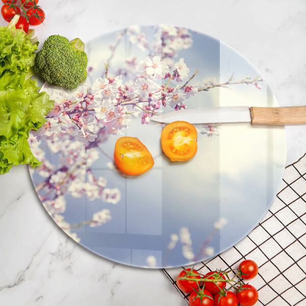 Tagliere in vetro Albero fiorito