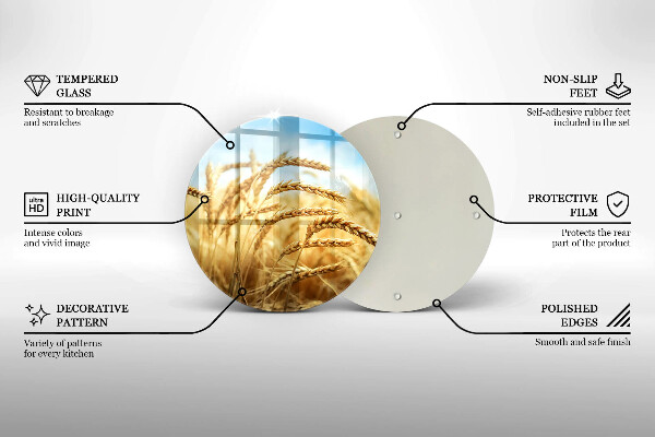 Tagliere in vetro Spighe di cereali nel campo