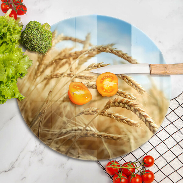 Tagliere in vetro Spighe di cereali nel campo