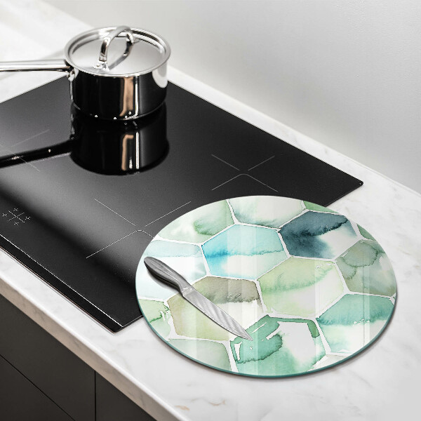 Tagliere in vetro Esagoni dell'acquerello