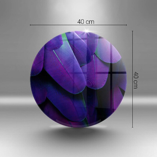 Tagliere in vetro temperato Piume al neon