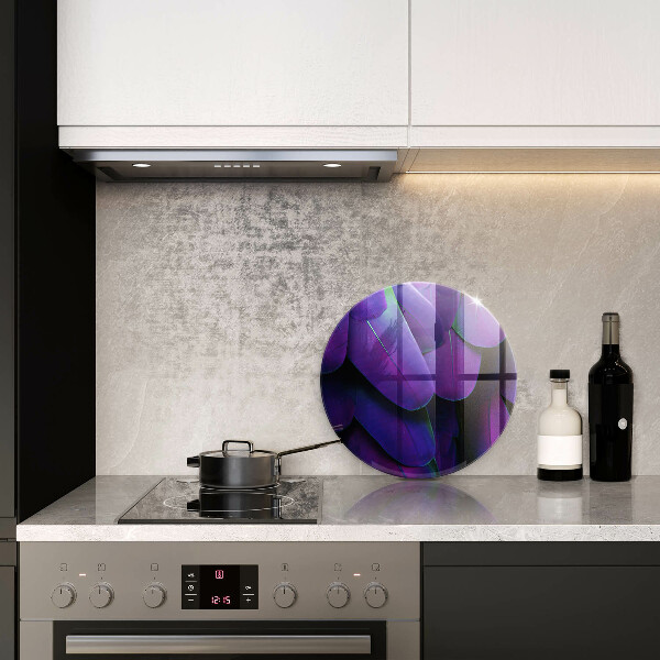 Tagliere in vetro temperato Piume al neon