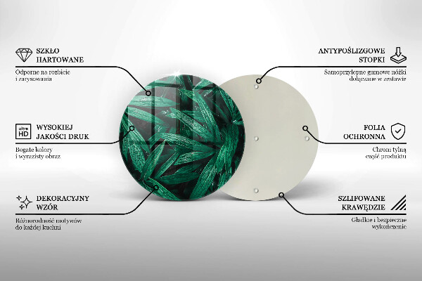 Tagliere in vetro temperato Foglie di piante