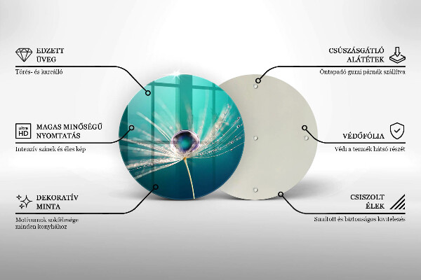 Tagliere in vetro temperato Rugiada su un dente di leone