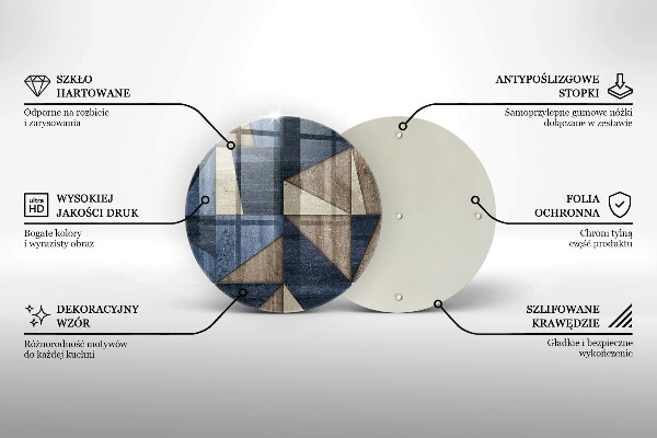 Tagliere in vetro temperato Astrazione geometrica