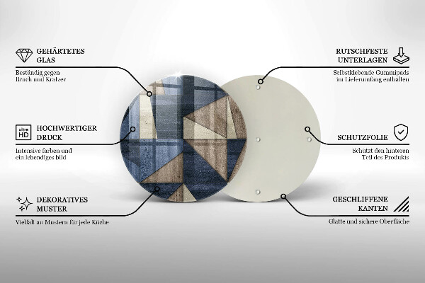 Tagliere in vetro temperato Astrazione geometrica