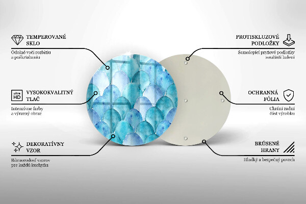 Tagliere in vetro temperato Scaglie di acquerello