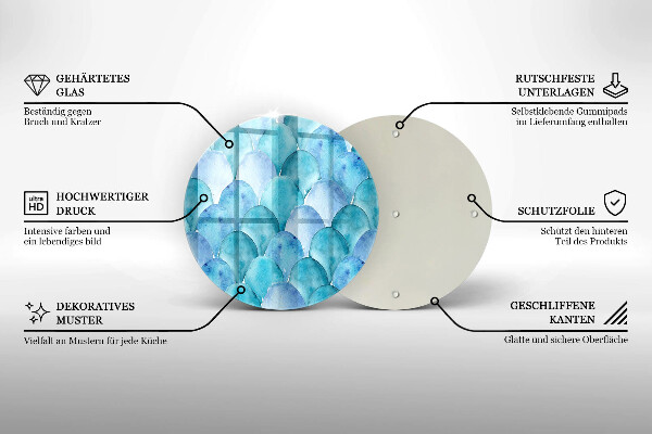 Tagliere in vetro temperato Scaglie di acquerello