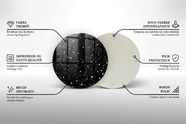 Tagliere in vetro temperato Gres scuro