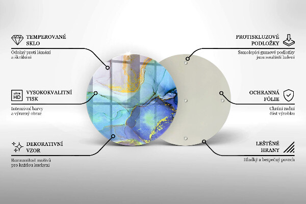 Tagliere in vetro temperato Pietra d'oro incrinata