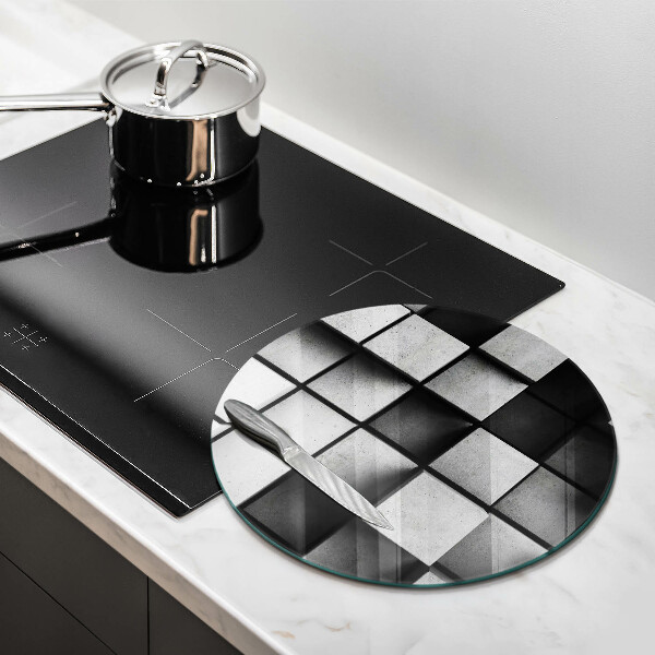 Tagliere in vetro temperato Sfondo di geometria 3D