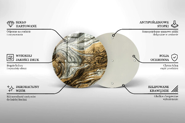 Tagliere in vetro temperato Ricca astrazione