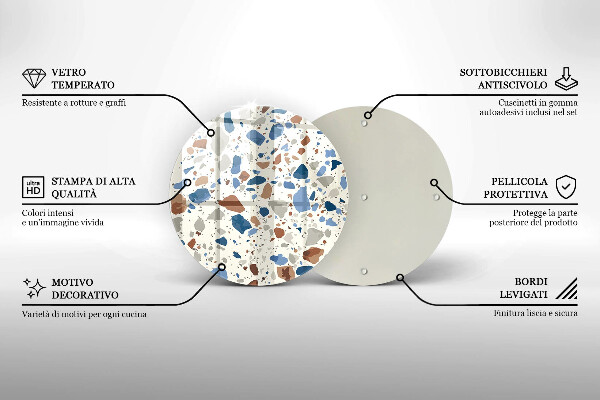 Tagliere in vetro temperato Gres decorativo