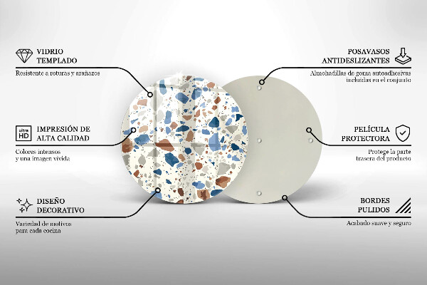 Tagliere in vetro temperato Gres decorativo