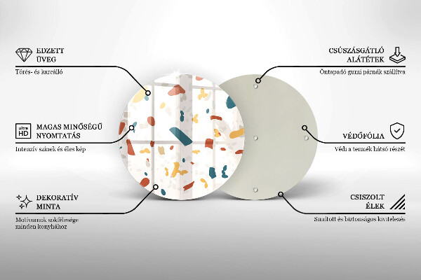 Tagliere in vetro temperato Gres decorativo