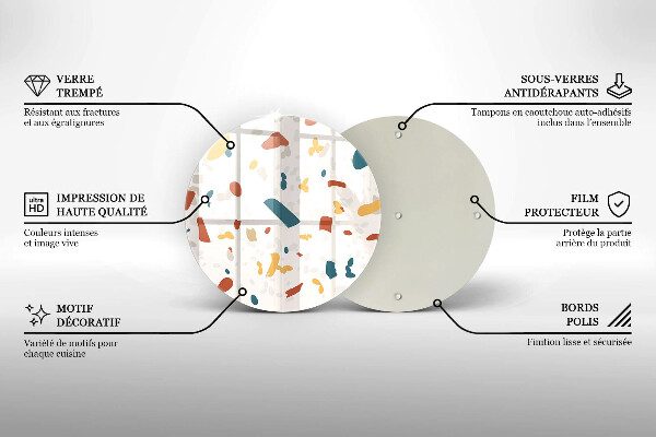 Tagliere in vetro temperato Gres decorativo