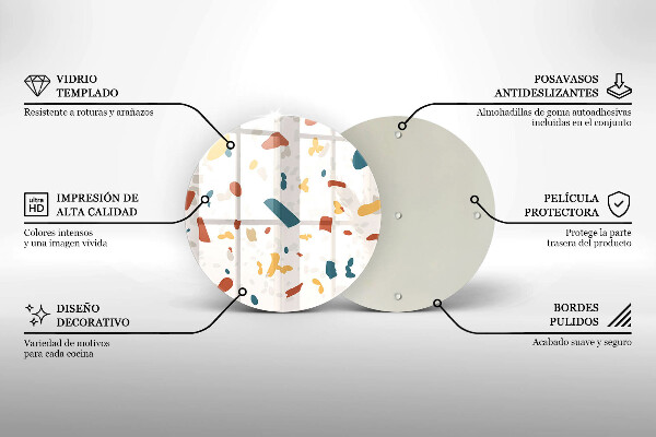 Tagliere in vetro temperato Gres decorativo