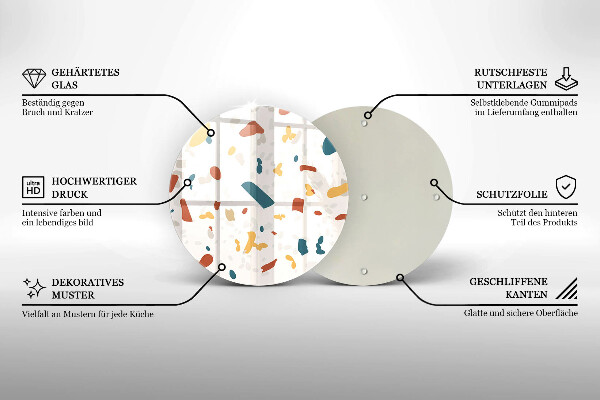 Tagliere in vetro temperato Gres decorativo