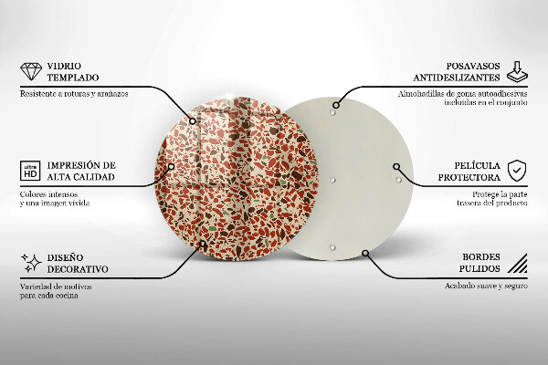 Tagliere in vetro temperato Gres pregiato