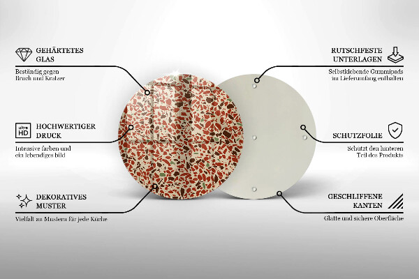 Tagliere in vetro temperato Gres pregiato