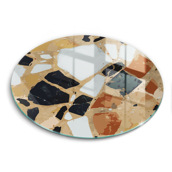 Tagliere in vetro temperato Piatto con pietre decorative