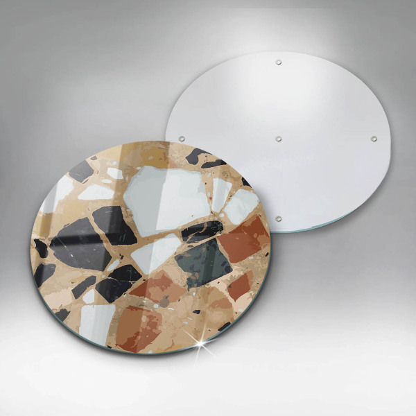 Tagliere in vetro temperato Piatto con pietre decorative