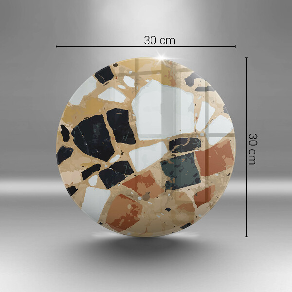 Tagliere in vetro temperato Piatto con pietre decorative