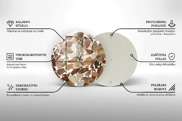 Tagliere in vetro temperato Macchie decorative per pietra