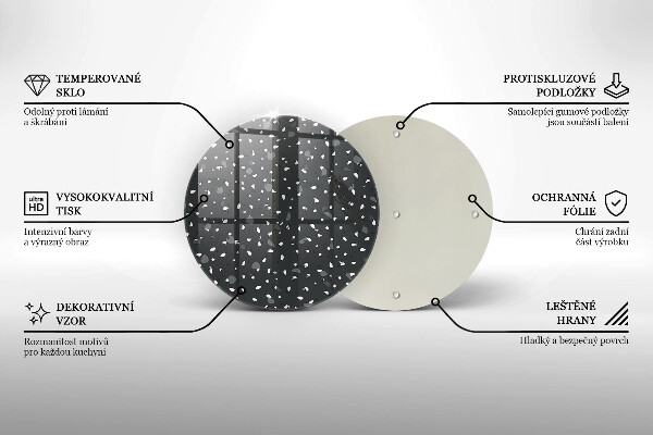 Tagliere in vetro temperato Pietra decorativa