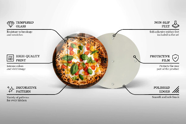 Tagliere in vetro temperato Pizza italiana