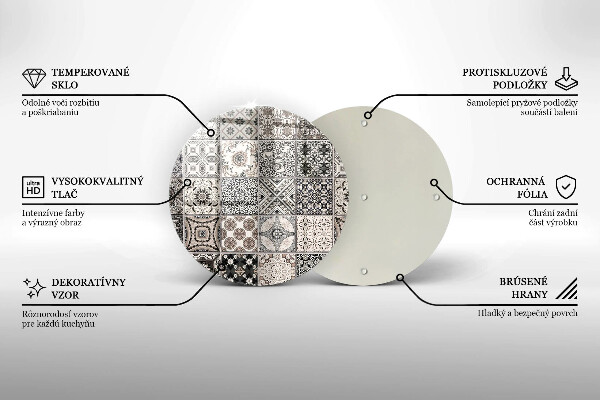 Tagliere in vetro Piastrelle decorative