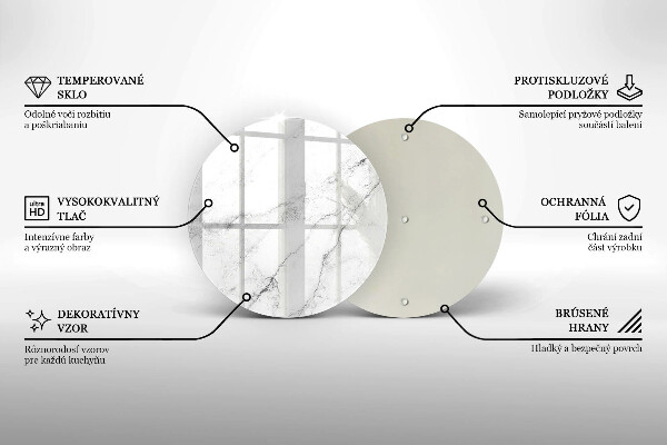 Tagliere in vetro Elegante struttura in marmo