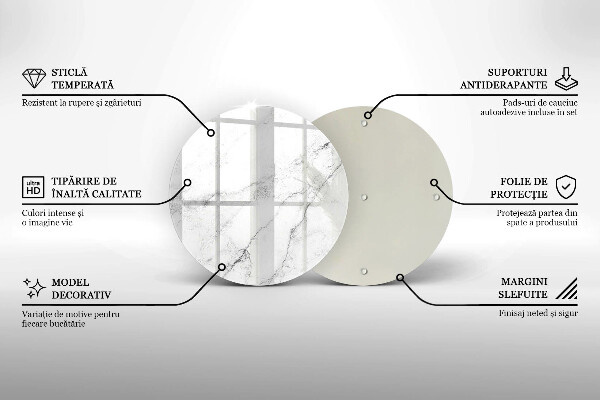 Tagliere in vetro Elegante struttura in marmo