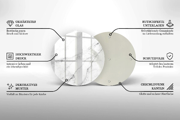 Tagliere in vetro Elegante struttura in marmo