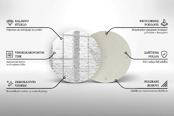 Tagliere in vetro Muro di mattoni