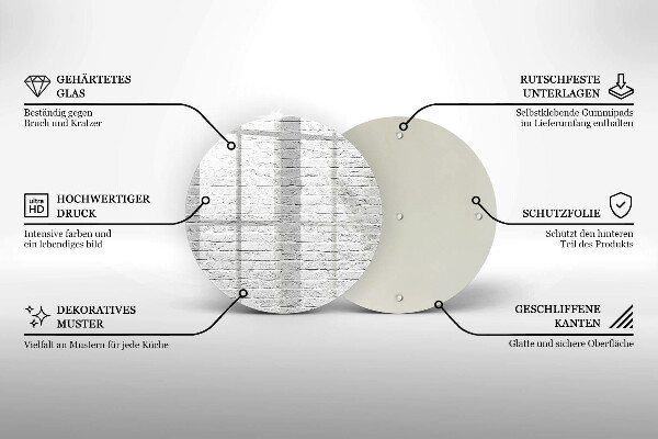 Tagliere in vetro Muro di mattoni