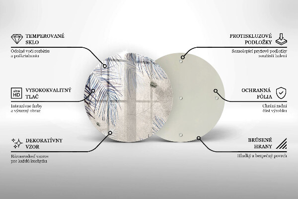 Tagliere in vetro temperato Foglie sottili