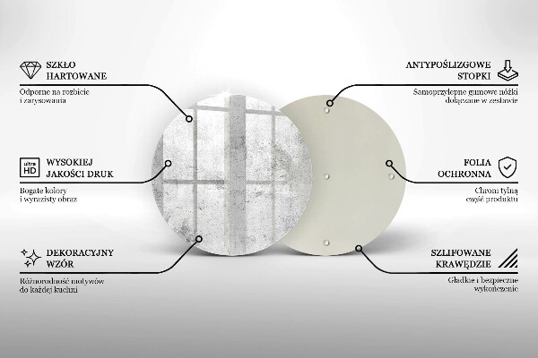 Tagliere in vetro temperato Struttura concreta