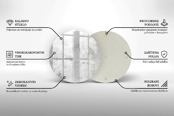 Tagliere in vetro temperato Struttura concreta