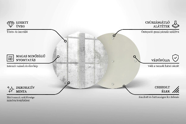 Tagliere in vetro temperato Struttura concreta