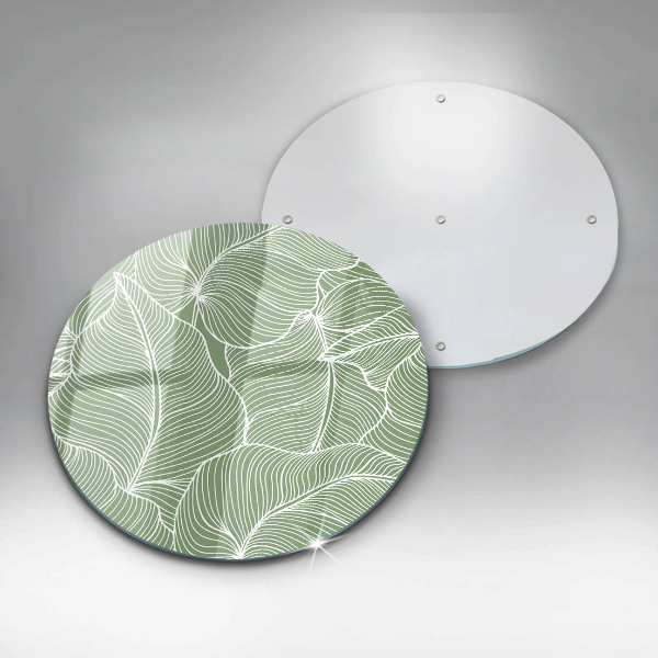 Tagliere in vetro temperato Foglie lineari