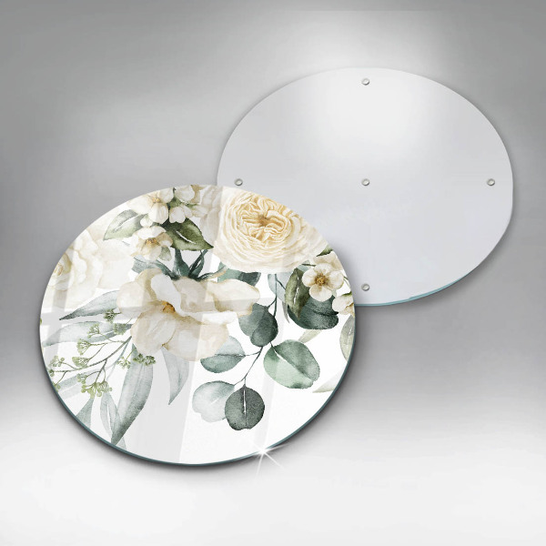 Tagliere in vetro temperato Fiori ad acquerelli