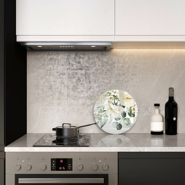 Tagliere in vetro temperato Fiori ad acquerelli