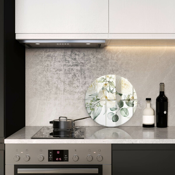 Tagliere in vetro temperato Fiori ad acquerelli