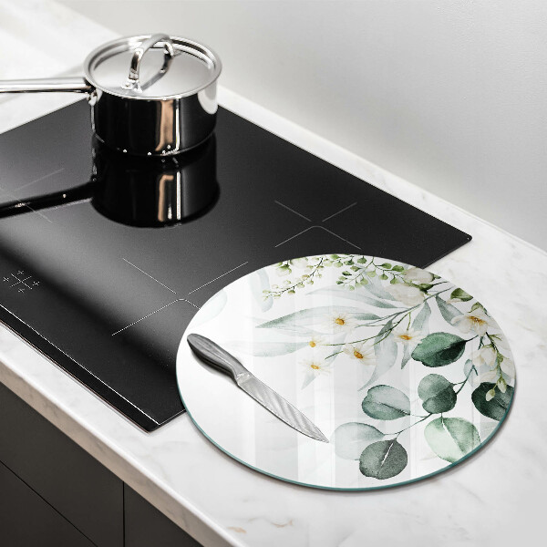 Tagliere in vetro temperato Piante ad acquerello