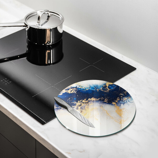 Tagliere in vetro temperato Astrazione con il blu