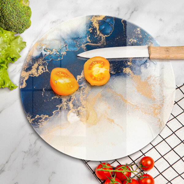 Tagliere in vetro temperato Astrazione con il blu